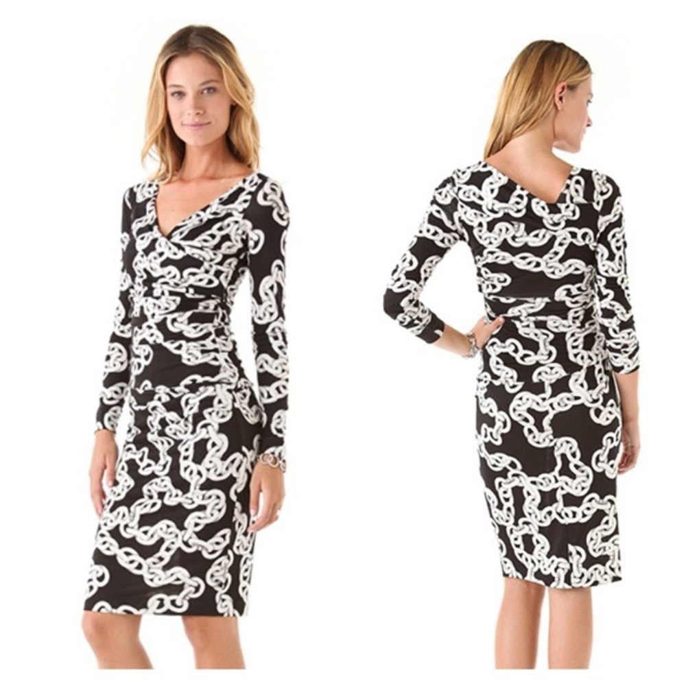 Diane Von Furstenberg Chain Print bodycon dress